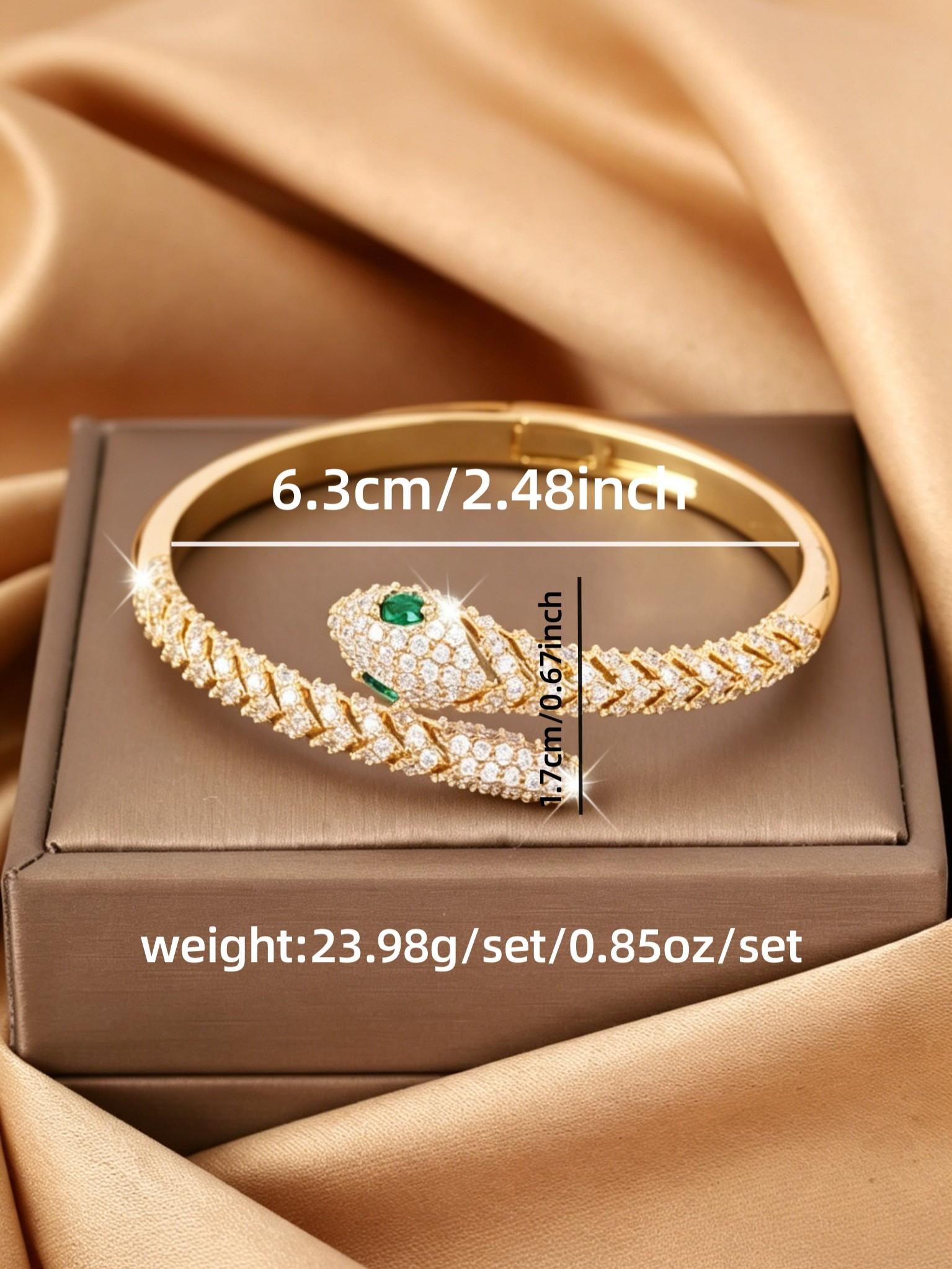 Elegant Snake Scale Design Open Cuff Bracelet, Unique High-End Jewelry for Commuting and Dates, Trendy Accessory for Special Occasions