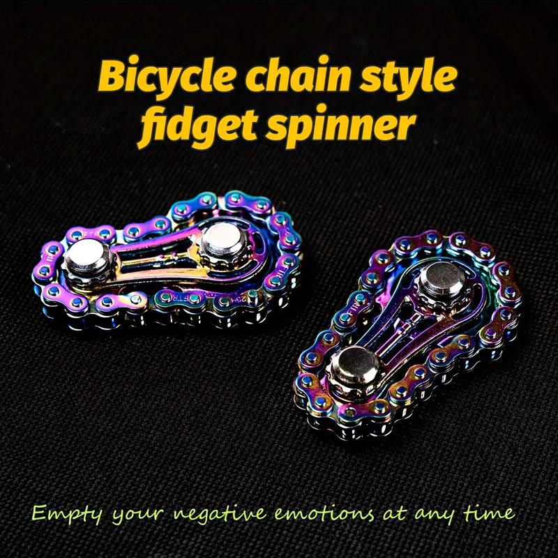 Bicycle Chain Fidget Spinner, Silent Cnc Stainless Steel Gear Desktop Toy, Adult Stress Relief & Focus Tool, Office Decor Art Collection, Stress Relief Gadgets
