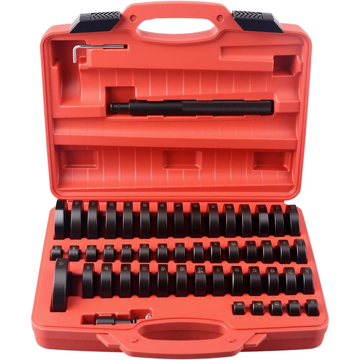 52-in-1 Universal Size Custom Bushing Driver Set, Transmission Bushing Remover, Wheel Axle Bearing Race & Seal Installer Tool Kit