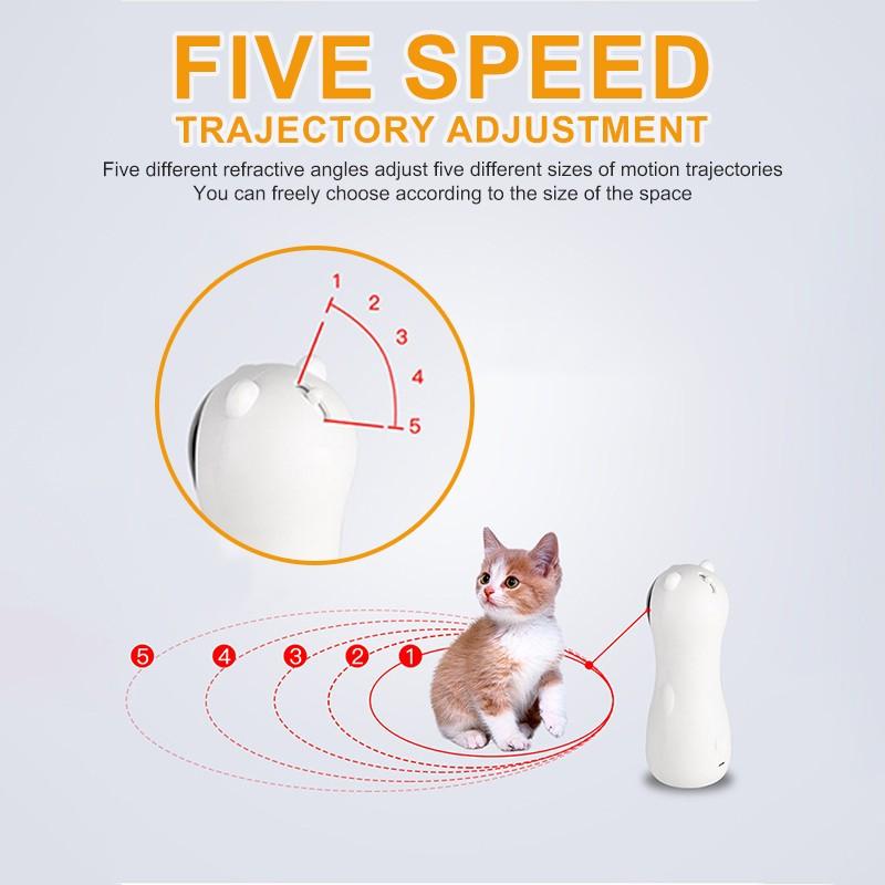 Bear Automatic Laser Cat Toy, Smart Cat Toy Infrared Dot Light, Electric Rotating Cat Teaser, Dual Power (aa Batteries + USB)