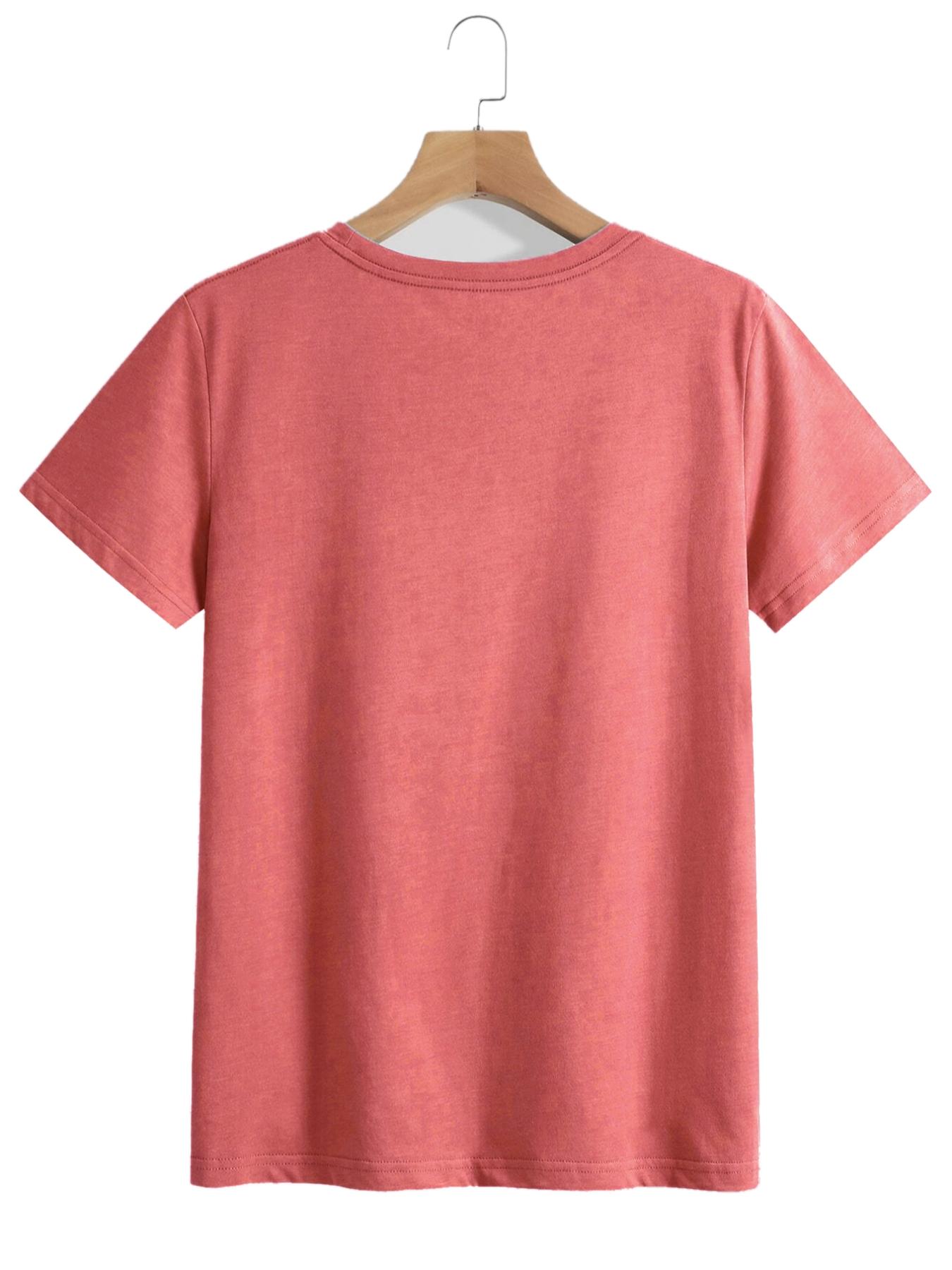 Women's Sunflower Print Round Neck Tee, Summer Clothes Women, Casual Short Sleeve Crew Neck T-shirt for Summer, Summer Outfits 2024, Graphic Tees, T Shirts for Women, Women's Top for Daily Wear