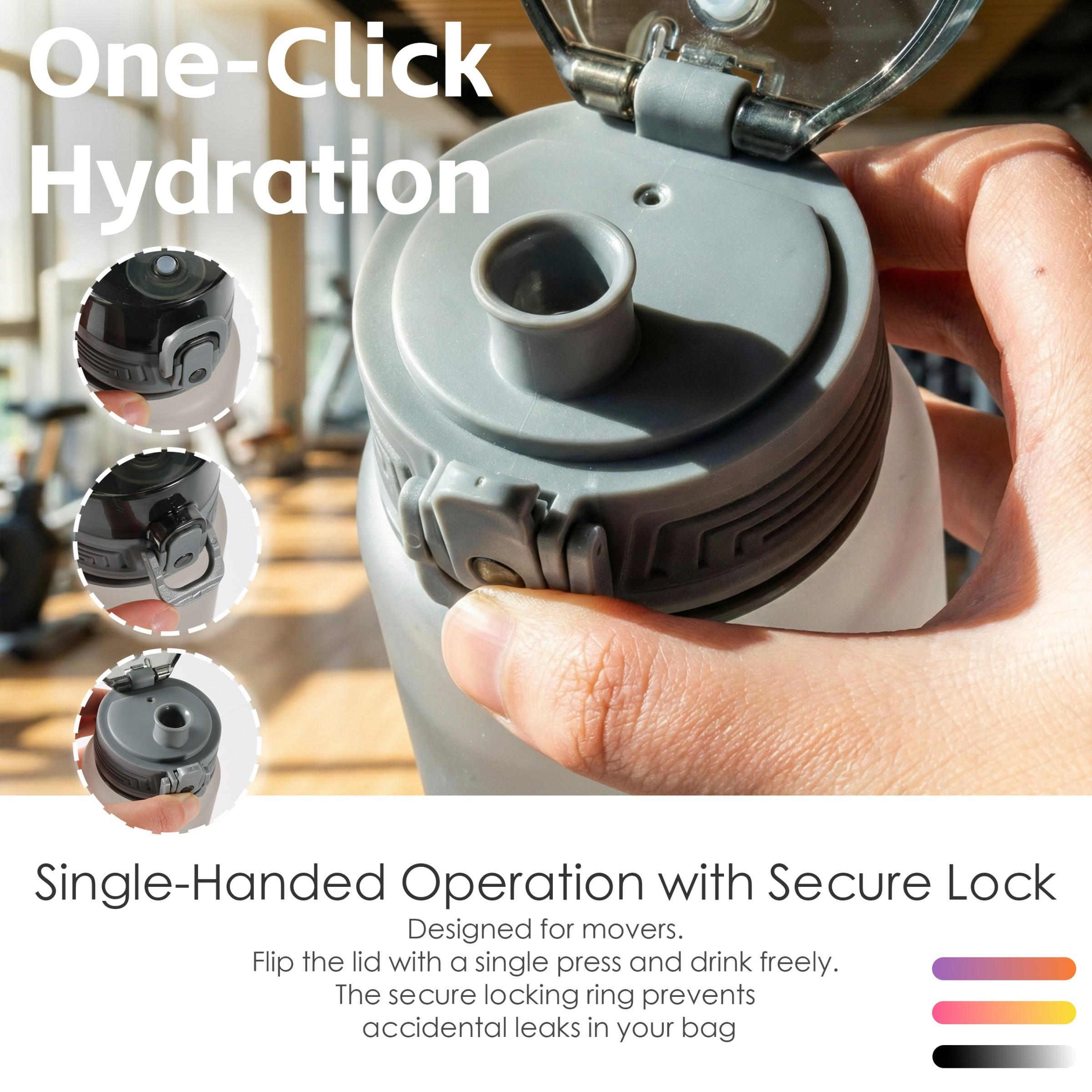 650ML Gradient Sports Water Bottle with Lid, Leak-Proof Plastic Drink Bottle, Portable Outdoor Fitness Cup for Gym, Travel, Coffee, Tea, Juice