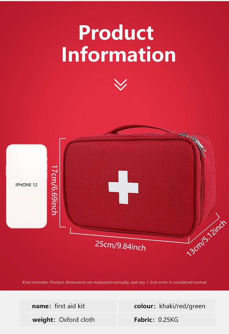 Jumahe Springtok Portable First Aid Kit with Handle,Essential for Home,Office,Car,Travel,Hunting,Camping,Medicine Storage Bag,Travel Accessories Packing Cubes,Toiletry Travel Bag,School Hygiene Bag