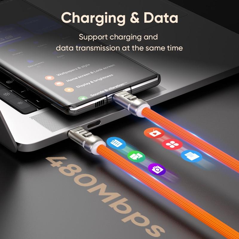 48V 5A Data Cable Type-C to Type-C 240W Mobile Fast Charging Lanyard USB-C Charging