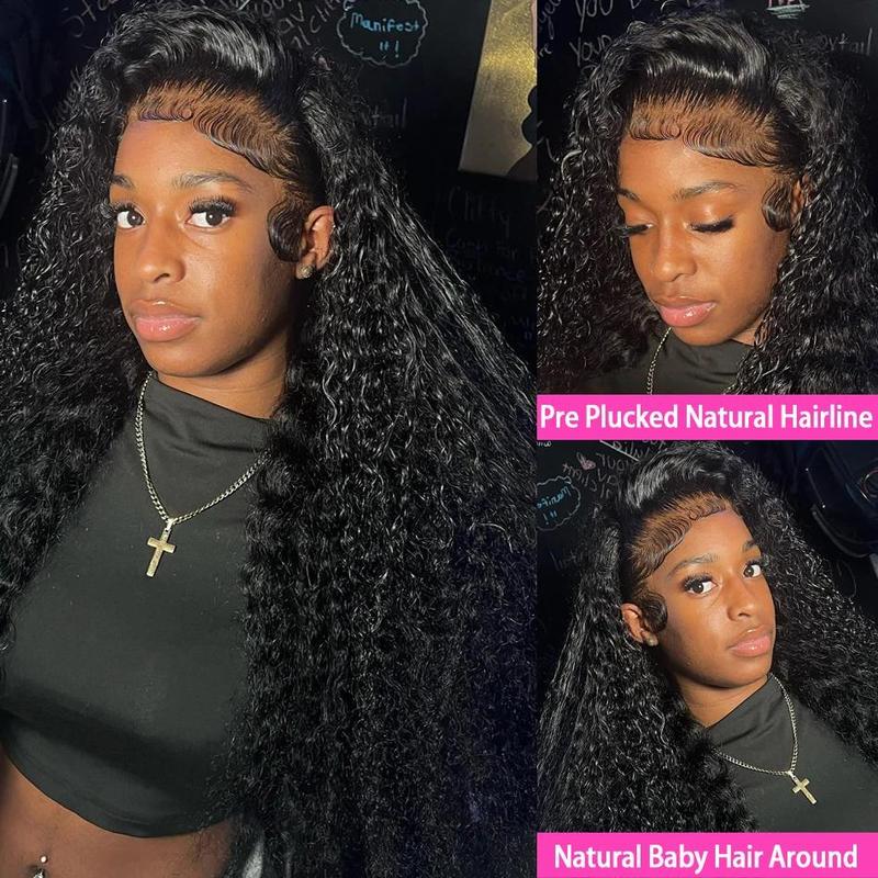 Bling Hair Kinky Curly Brazilian 13x4 Transparent Lace Front Wigs Human Hair 180% Density Curly HD Lace Front Wigs  For Black Women Adjustable Strap Nature Color Medium Cap Size True Length Dealsforyoudays TikTokShopHolidayHaul