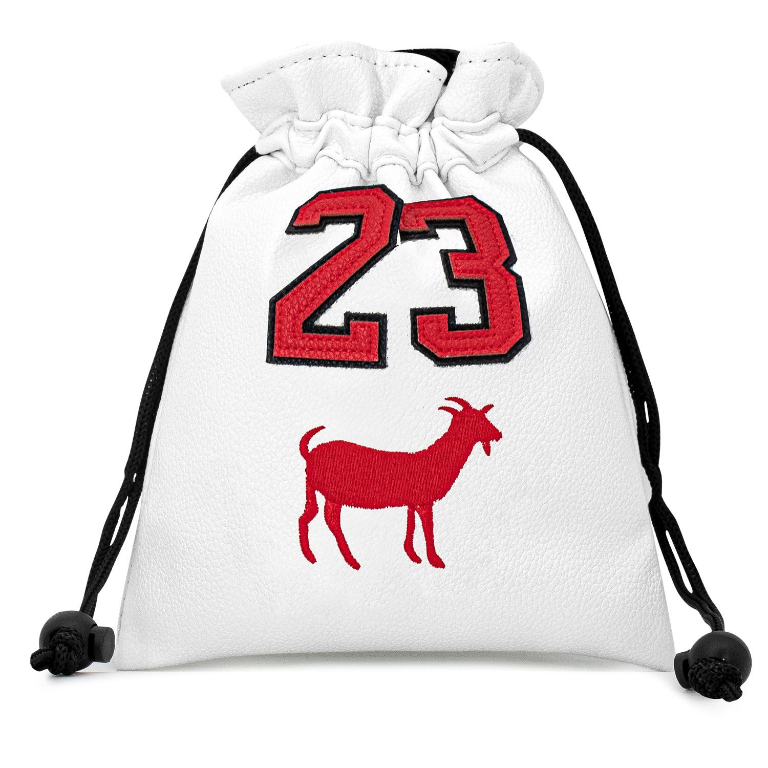 Portable Drawstring Golf Valuables Bag, Embroidered 'letter 23' Golf Ball Pouch, Durable Golf Storage Bag for Men Women Golfers