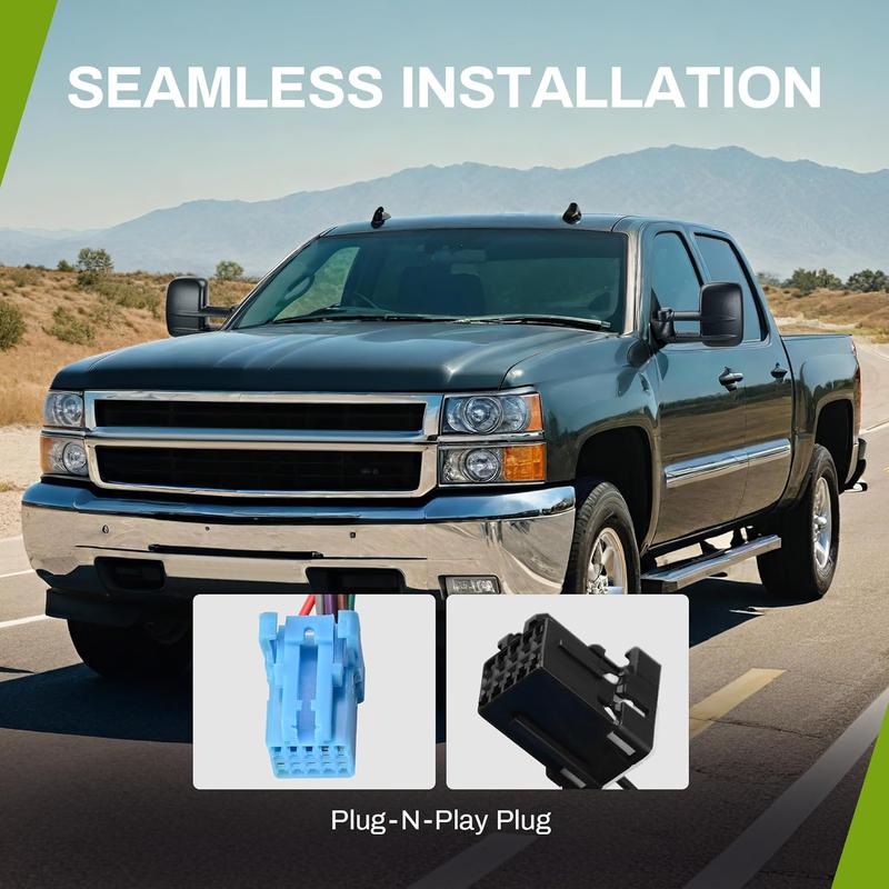 OEDRO Extendable Tow Mirrors Compatible with 2003 2004 2005 2006 Chevy Silverado Tahoe GMC Sierra Extendable Tow Mirrors, Arrow Signal Light Powered Heated