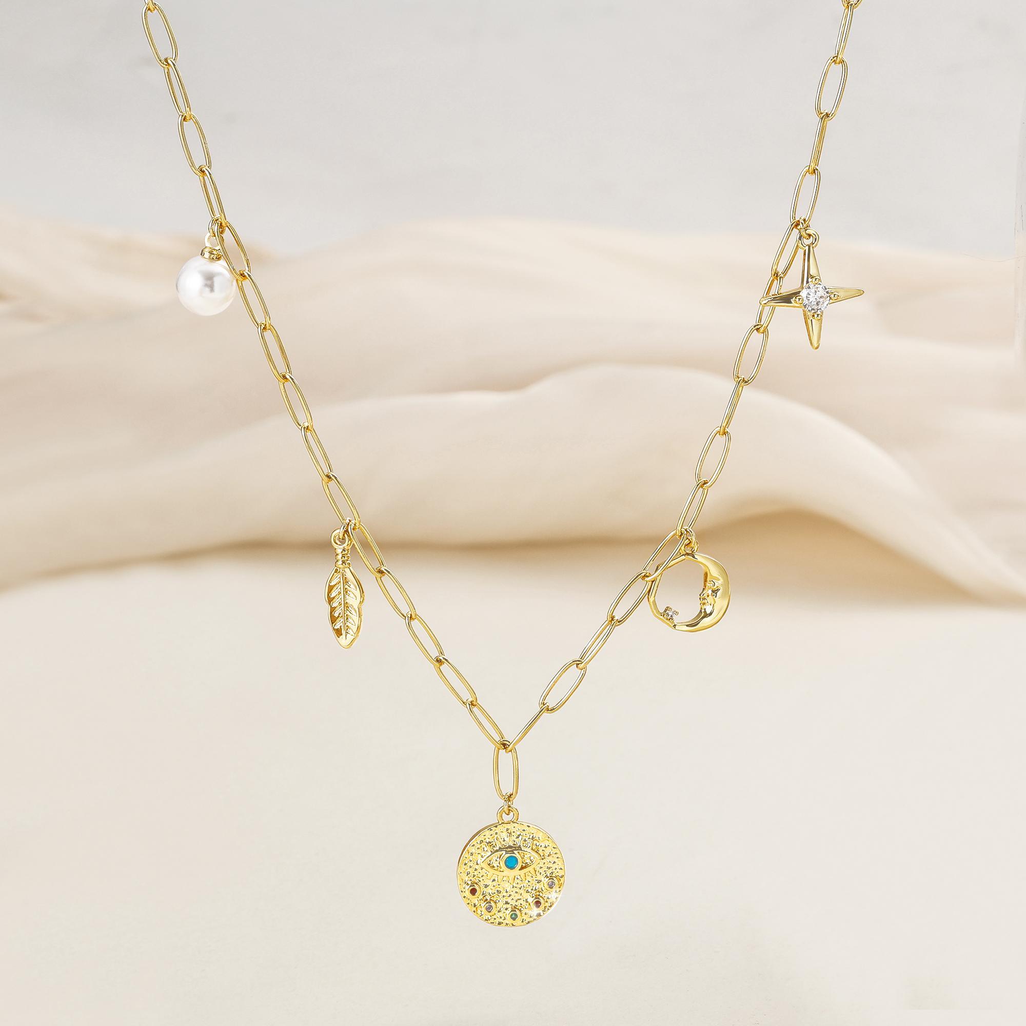 CHESKY Necklace for Women Affordable Necklaces Pendant Charm Cute Chain Choker Trendy Sun Heart Bow Evil Eye Dainty Jewelry