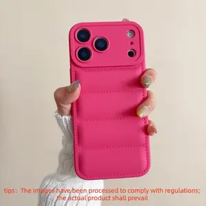 Full coverage shockproof puffer Smartphone case Casing, fluffy, soft and skin-friendly, lightweight and fits the phone perfectly. Simple INS style and versatile protective case. Compatible with iPhone 11, 12, 13, 14, 15, 16, 17 Pro/PLUS/PM.