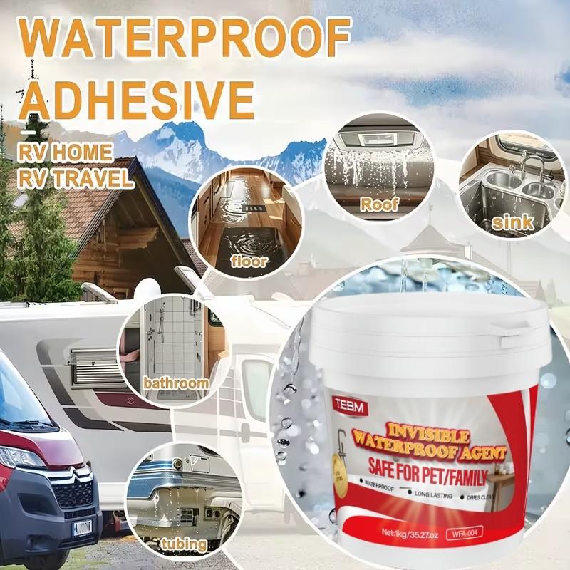 Invisible Waterproof Sealant with Brush, Quick-Dry Transparent Repair Glue, Durable Sealing Paint for Shower, Walls, Roof, DIY Home Improvement