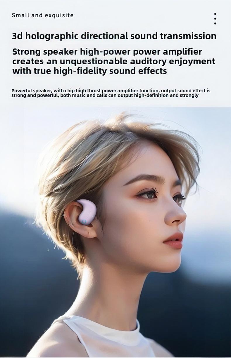 HYUNDAI X15 OWS Wireless Bluetooth Earphones,Spatial Surround Sound Headset Light-Weigh Ergonomic Design Open Ear Headphones, Long Battery Life, Compatible with Various System