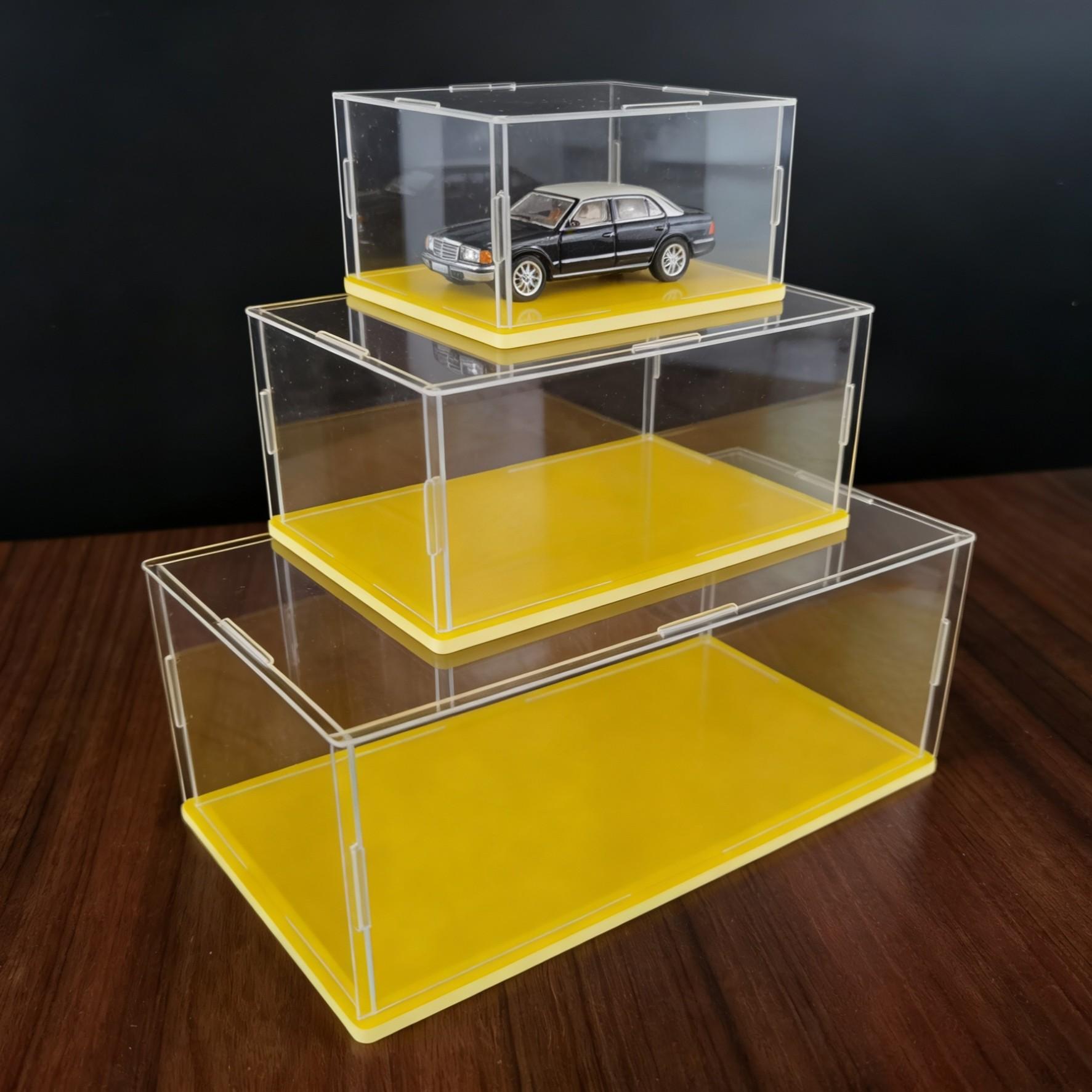 Transparent Acrylic Display Case, Stackable Doll Box, Vertical Assembly Stand, Multiple Sizes Available, Base, Collectible Figurine Storage