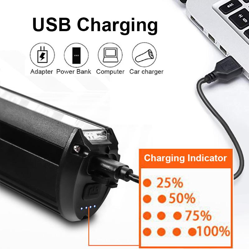Bicycle Light 10000mah Portable Power Bank Flashlight, USB Rechargeable Mountain Bike Headlamp Accessory, Ideal for Cycling, Mtb Lights