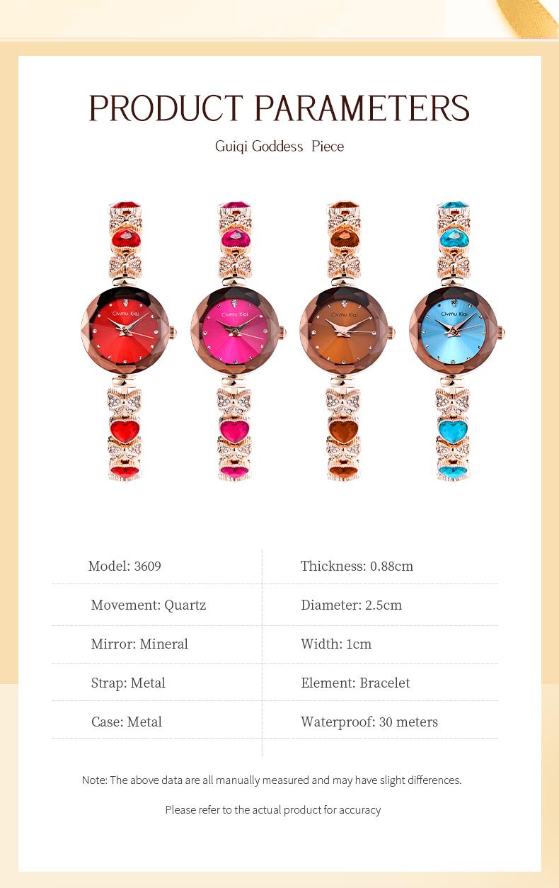 Clvmu Kiai Ladies Elegant Butterfly Watch Bracelet Set with Heart Shaped Gift Box Exquisite Necklace Ring Earrings Fashionable Jewelry for Women Perfect Festival Gift Baby G Rhinestone Wristwatch