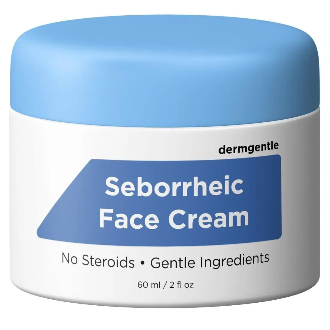 Seborrheic Dermatitis Face Cream for Sensitive Skin - Hydrates & Supports the Skin Barrier with MCT Oil, Squalane - Moisturizing Face, Scalp and Body Cream - No Steroids, Gentle Ingredients