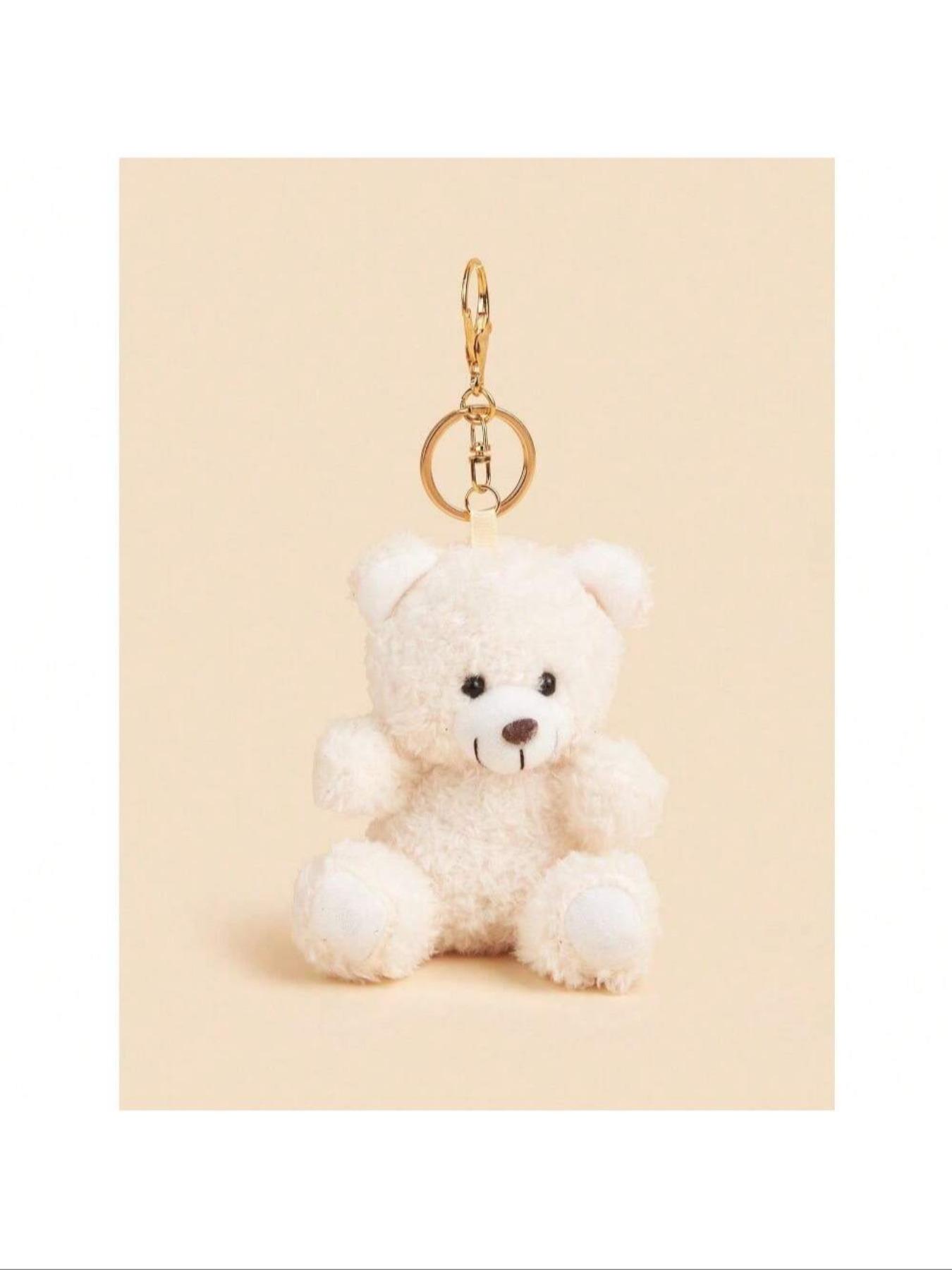 Cute Plush Teddy Bear Keychain, Car Keychain, Couple Plush Keychain, Keychain For Bags, for Car Keys, Mobile Phones, Cameras, Wallets, ID Cards, Badges