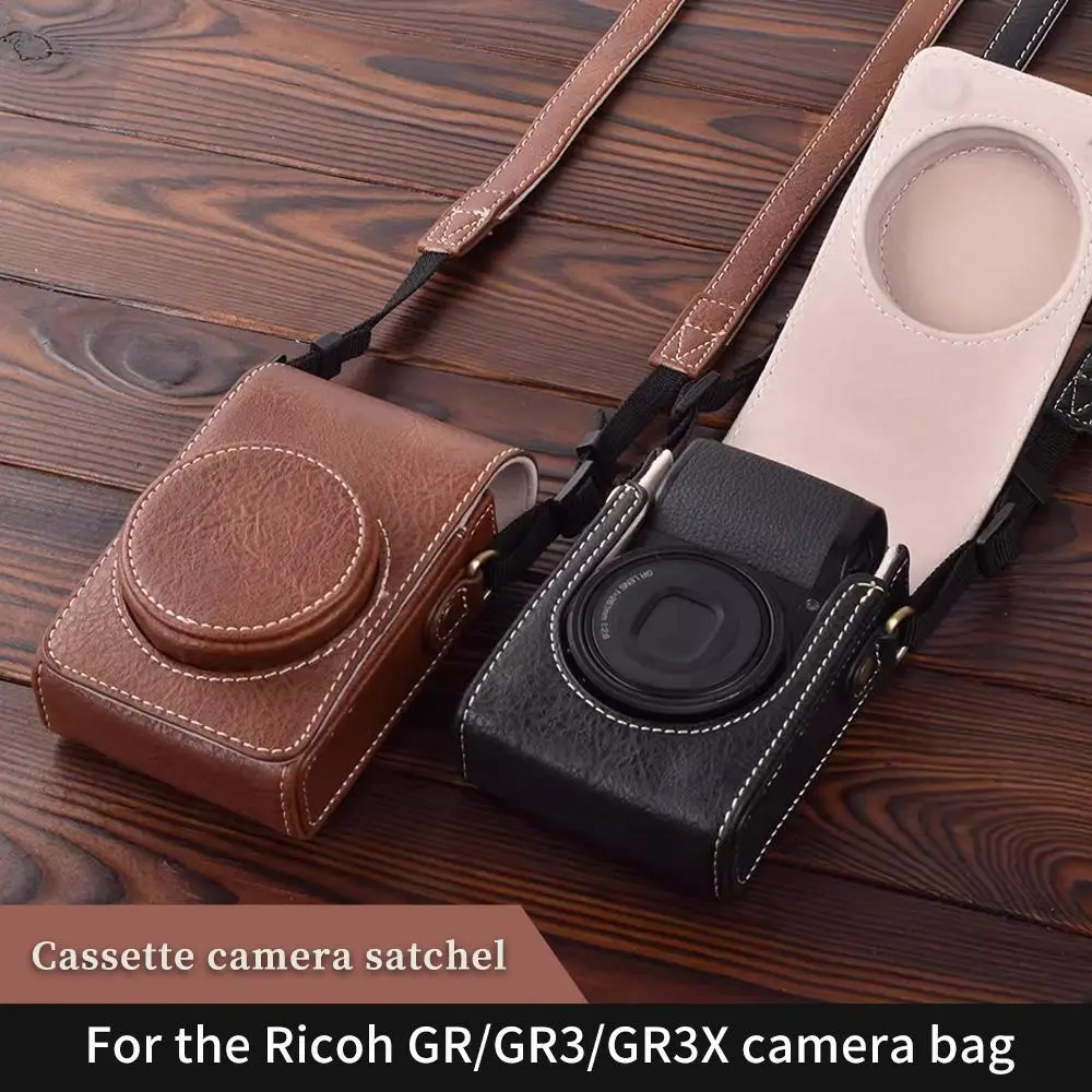 Fashionable Buffalo Pattern Camera Bag, Compatible with Ricoh GR3, GR3X, Canon G7X2, G7X3, SX740, Sony RX100, ZV1, Panasonic LX10CCD Camera Accessories, Shoulder Bag, Strap