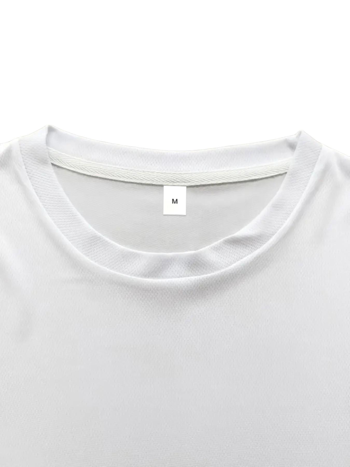 Basketball Player Graphic Print Men's Short Sleeve T-Shirt, Fashion Casual Round Neck Top, Comfortable for Outdoor and Sports Activities