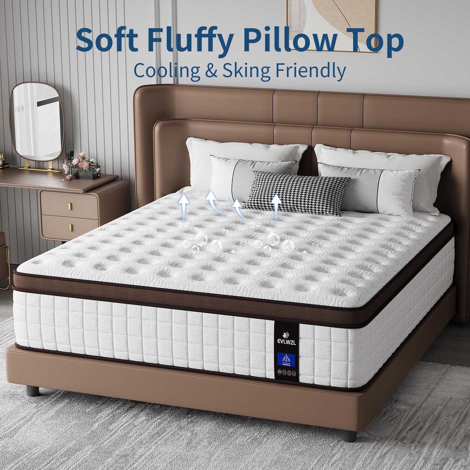 【miyedao】8/10/12/14 Inch Twin, Full, Queen, King Mattress Memory Foam And Spring, Hybrid MattressMedium Firmness, Lumbar Support, For Home Rooms Hotels, Boxed Halloween ChristmasGift Furniture Ergonomic mattress queen size mattress