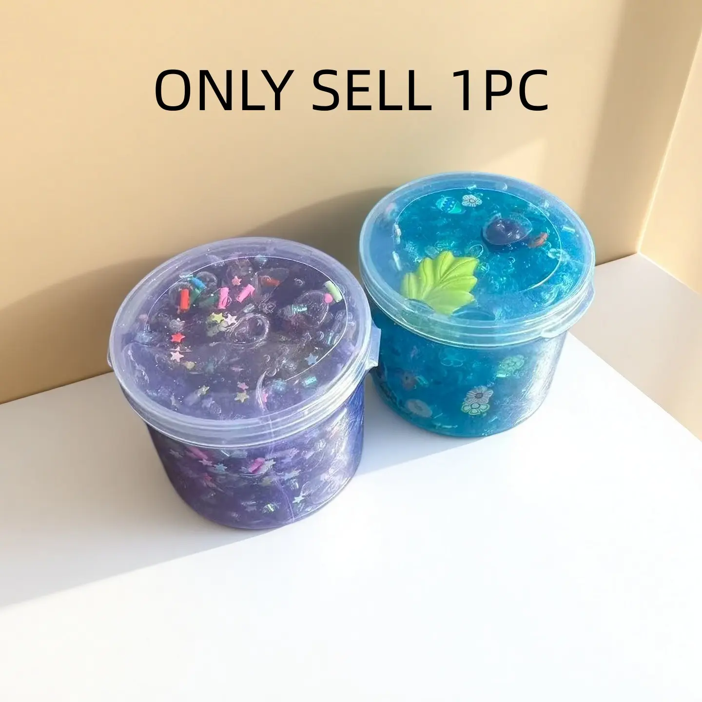 1pc Slime Crystal Mud, Transparent Mermaid Jelly Mud, Stress Relief Toy, Colorful Play Dough, Fun Sensory Activity for Kids, Creative Squishy Fun