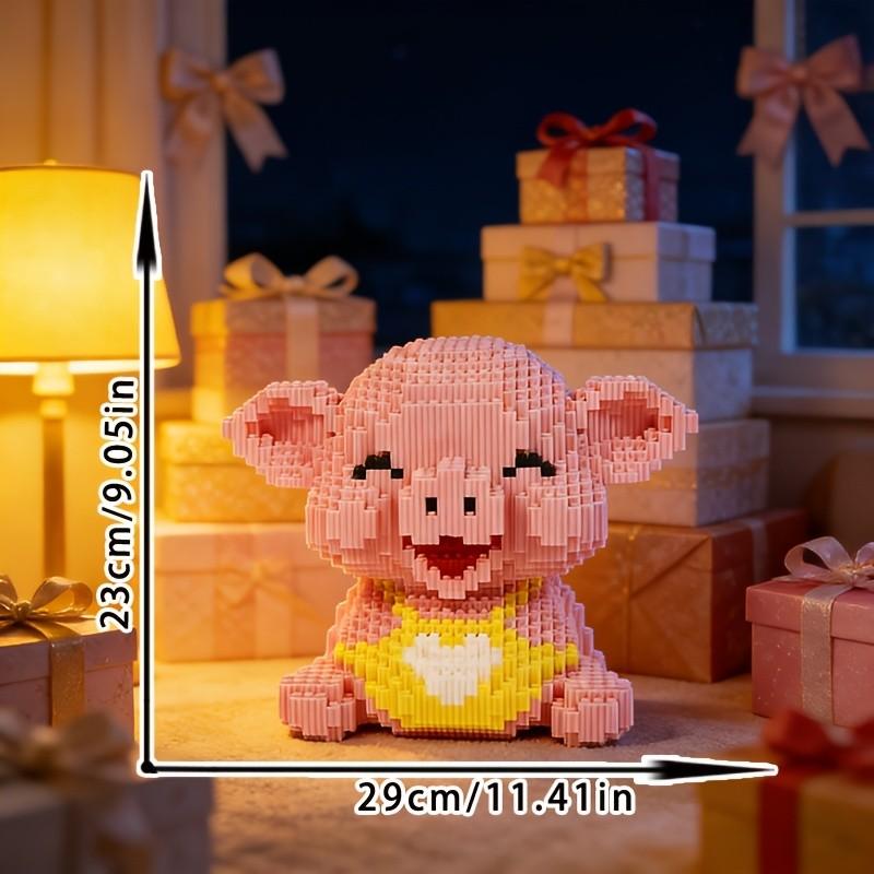 Large Animal Block Model, Creative Desk Ornament, Room Decor, Holiday Gift, No Power Needed, Enhances Thinking Skills, Family Interactive Toy