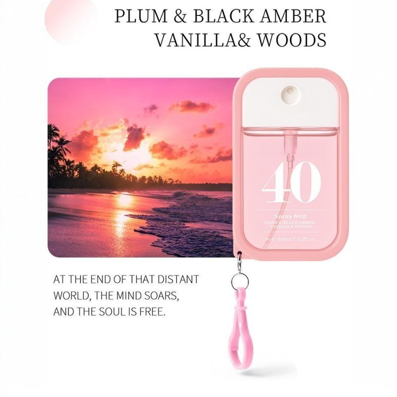 5 Scented Perfume Sprays 48ML Portable Keychain Perfume Unisex Long-Lasting Fresh Body Spray, Non-Toxic Liquid, Recyclable, Fragrance Long Lasting