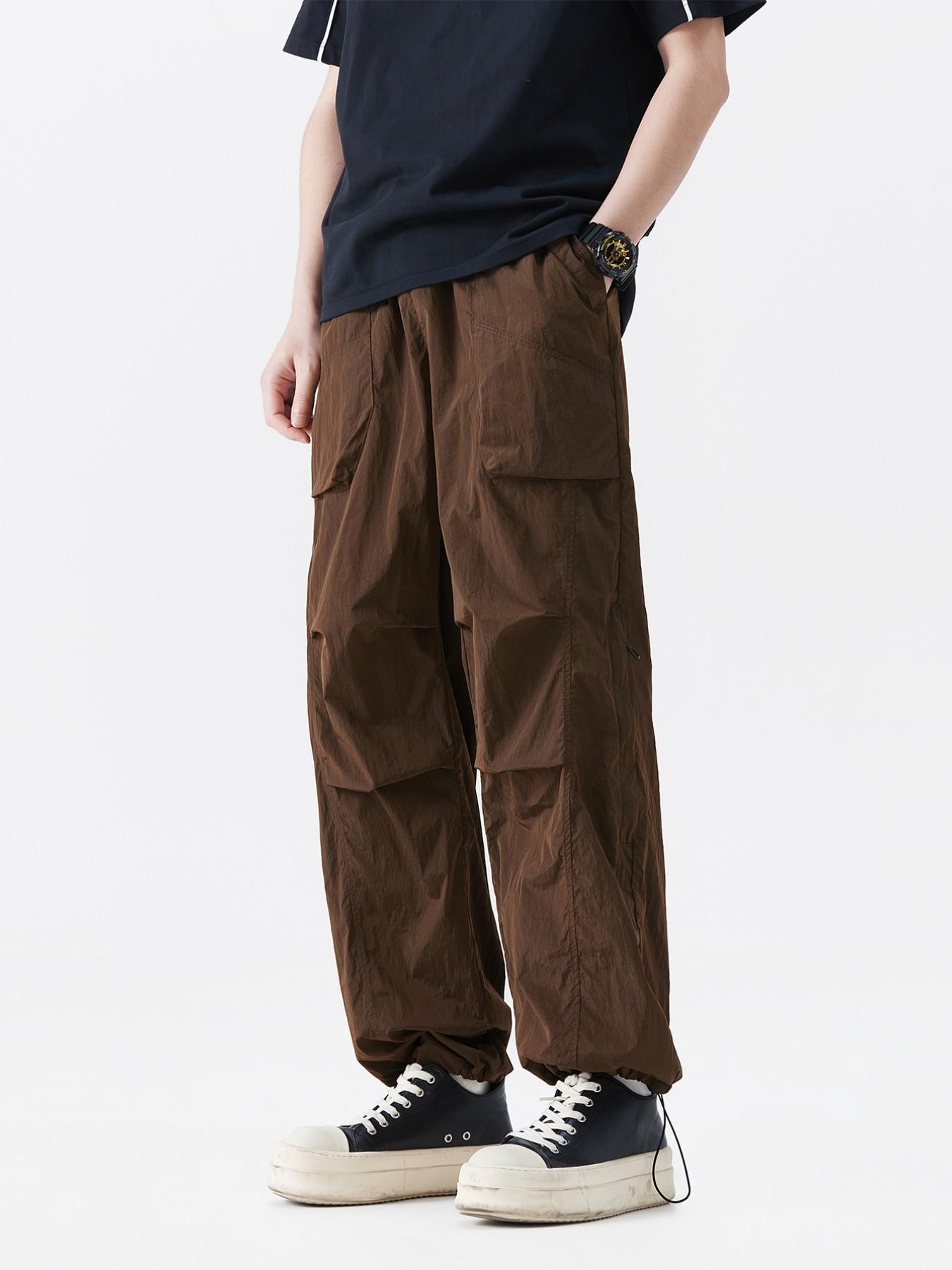 Men's Tactical Work Pants, Loose Comfortable Straight Cut, Lightweight Breathable, Casual Summer Wear, All-Season Practical Long Pants