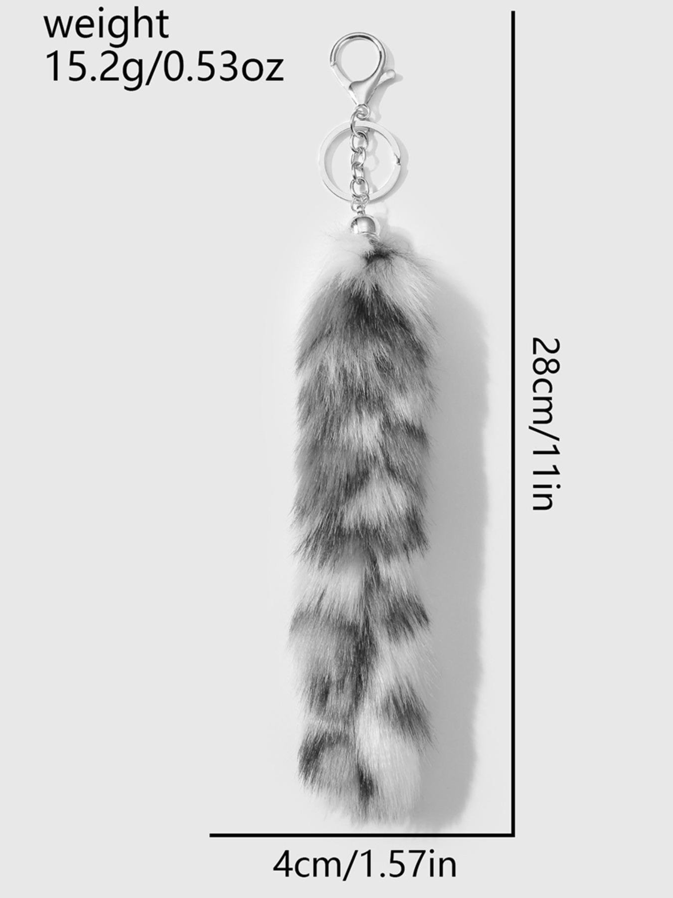 Super Giant Plush Fox Tail Bag Charm Keychain, Fashionable Halloween Handbag Accessory, Eye-Catching Style Statement for Bags & Clothing Decorations