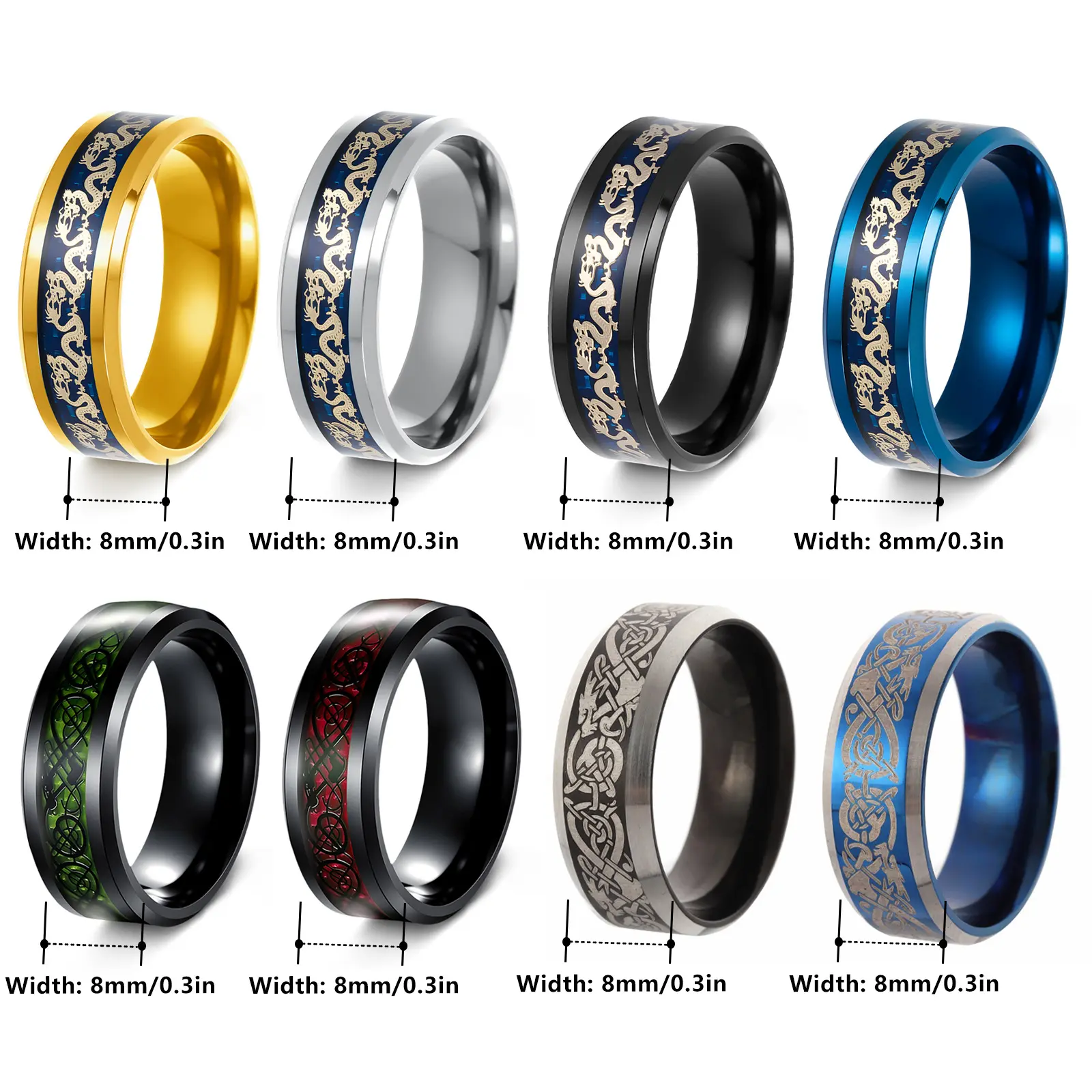 Tungsten steel carbon fiber dragon pattern sheet ring domineering men's Nibelongen ring tungsten gold hand jewelry, gifts for boyfriends, gifts for boys, Christmas gifts, birthday gifts