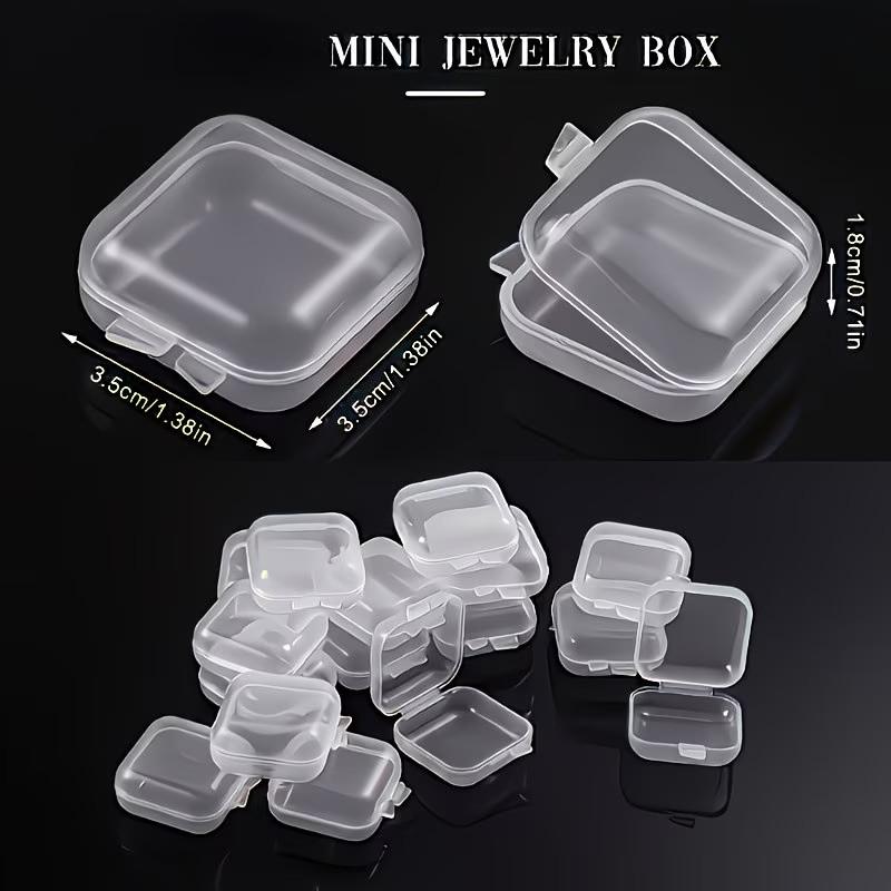 30 Mini Transparent Plastic Jewelry Storage Boxes with Lids, Stackable Containers for Earrings, Pills, Beads, Cosmetics, Craft Supplies