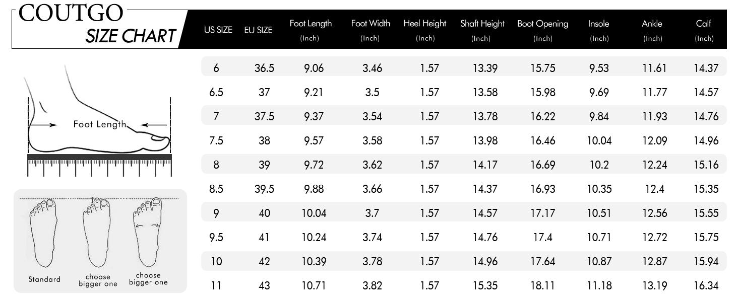 Coutgo Women's Knee High Boots Square Toe Chunky Block Heel Tall Boots Comfortable Low Heel Shoes