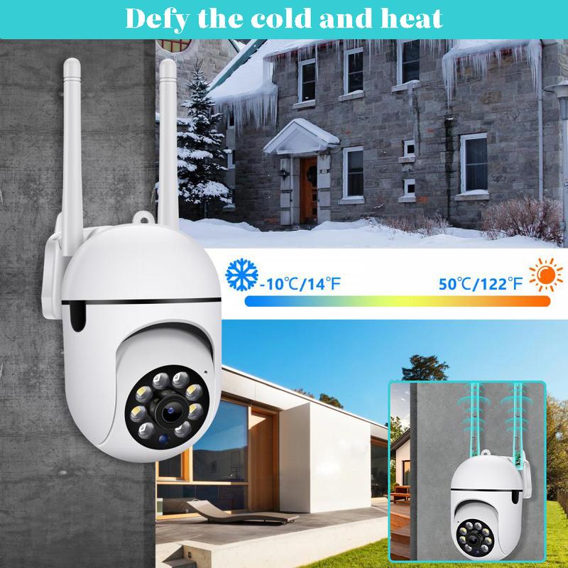 Wireless Wifi Security Camera System Outdoor Home 5G 1080P HD Night Vision Cam Surveillance Outdoor Security Cameras, Wi-Fi Wireless 1080P Dome Home Cam with Phone App, 360°View Pan/Tilt, Color Night Vision, 2-Way Audio, IP66 Waterproof, Motion Detection