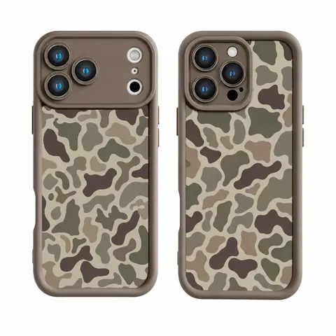2026 New Camouflage Print Sika Deer Shockproof Rubber Cellphone Case - Compatible With IPhone 18,17,16 Plus,16,15,14,13,12 Pro,ProMax,Air Series - Protective Accessory For Hunters,For Men Case.