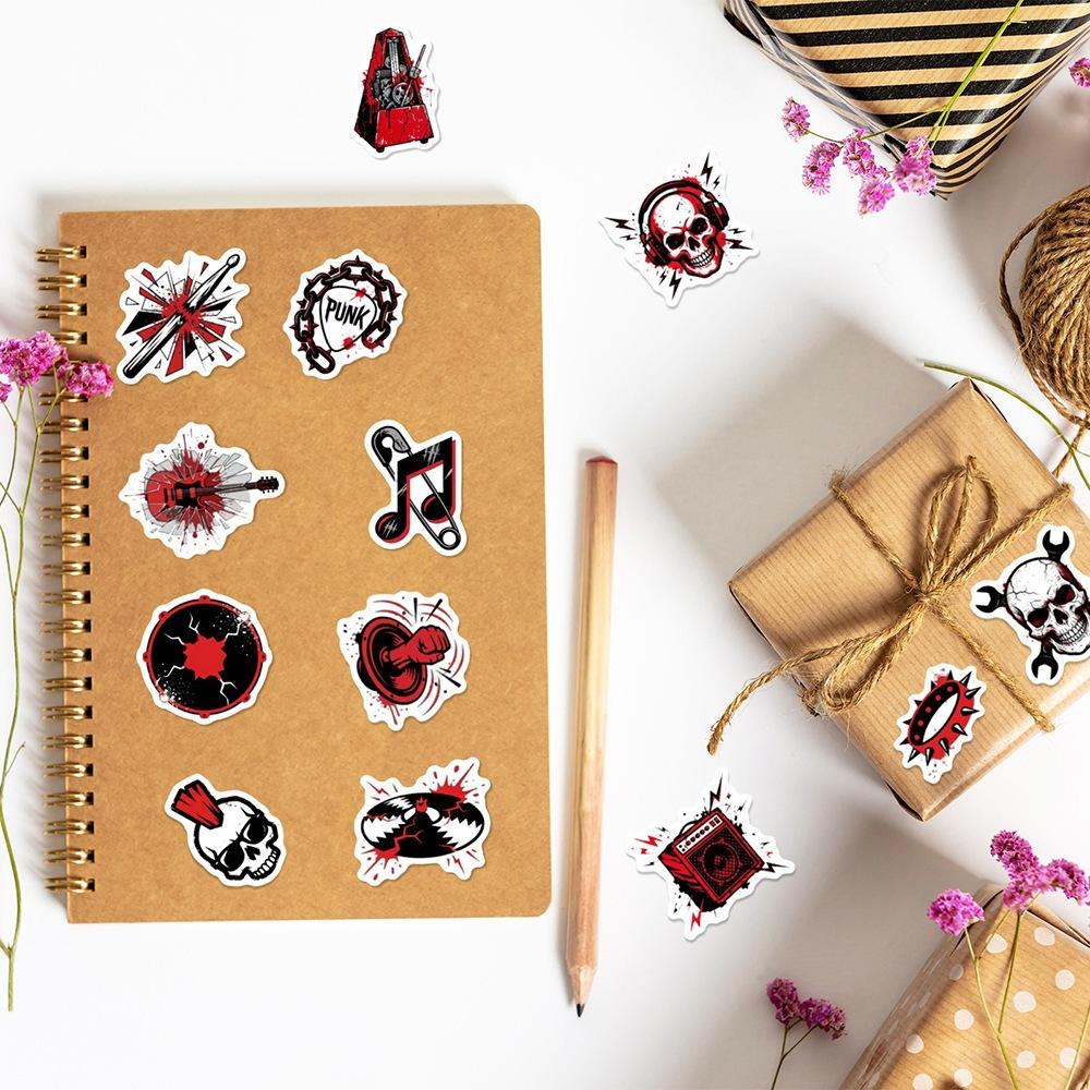 50pcs Punk Rock Cartoon Graffiti Stickers, Office Supplies and Notebook Accessories, for Decorating Scrapbooks, Computers, Water Bottles, Cars, Etc.