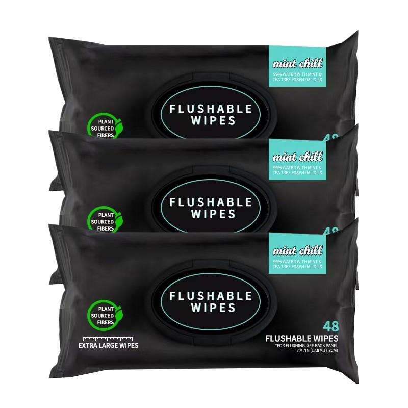 Flushable Wet Toilet Paper, Gentle on Skin, Strong Cleaning, Flushable, Septic System Friendly, 1 Pack or 3 Packs Available
