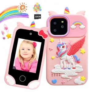 Kids Smart Phone Toys for Boys and Girls, Dinosaurs Unicorn Gift Toys for Boys and Girls Ages 3-12, Christmas Birthday Gifts Mini Smart Phone Toys With 2.8" Touchscreen with Learning Games Dual Camera Music Player