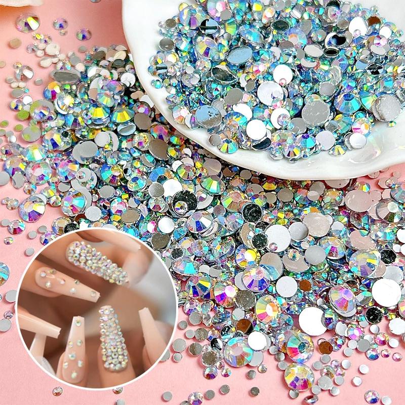 1Set 3D Flatback Pearl Nail Charms and Gems, White Nail Pearls Black Nails Rhinestones Charms for Nails Design, DIY Nail Art, Bedazzling Gems Diamonds Crystals for Nails Eyes Face Makeup DIY Crafts Tumblers