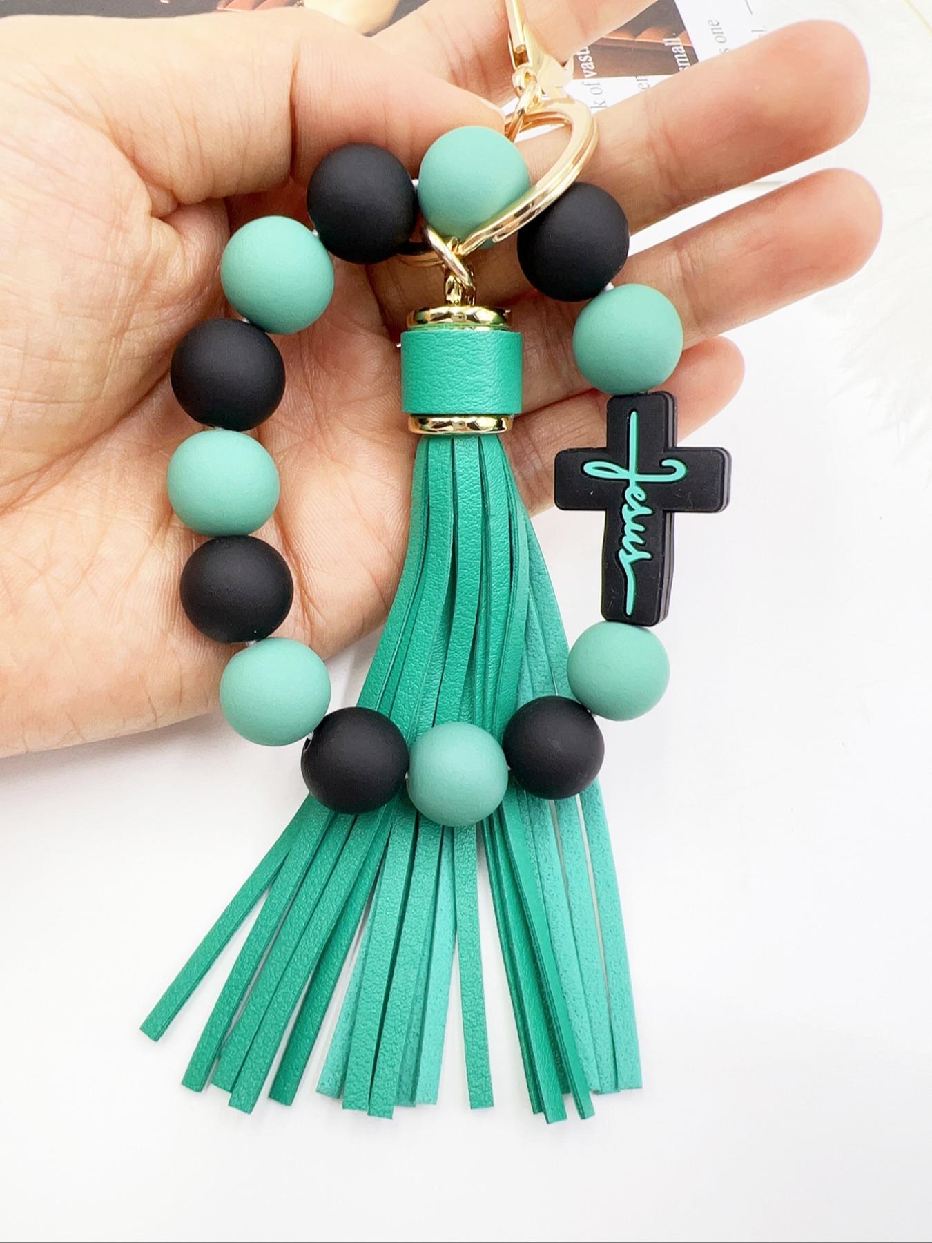 1 Piece Leopard Pattern Tassel Decor Beaded Keychain, Trendy Cute Jewelry for Women & Men, Fashion Accessories, Perfect Gift for Friends 1 Piece Leopard Pattern Tassel Decor Beaded Keychain, Trendy Cute Jewelry for Women & Men, Fashion Accessories, Perfect Gift for Friends