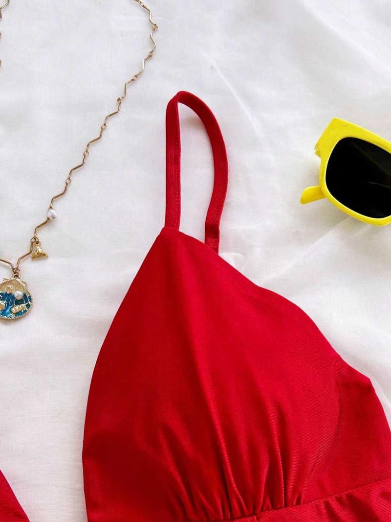 Women's Knitted Plain Casual Fashion Adjustable Strap Vest, Perfect for Daily Wear and Vacation Travel