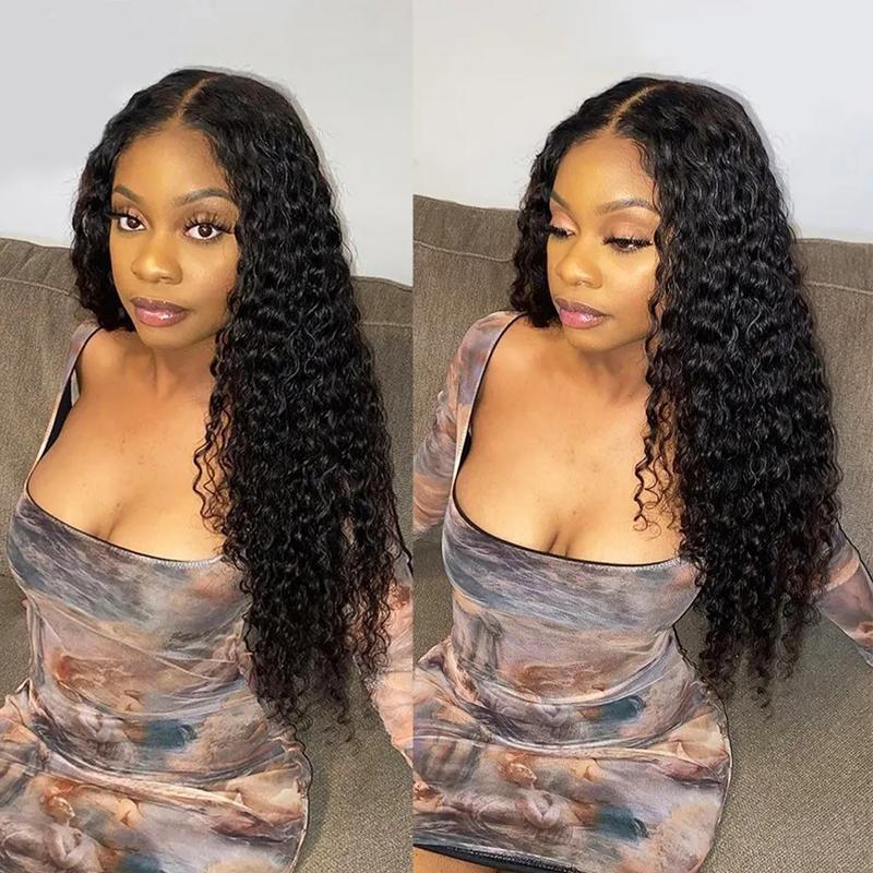 Bling Hair TikTokShopBlackFriday 30 inch 13x4 Lace Front Wigs Human Hair Wigs HD Transparent Deep Wave Pre Plucked Curly Lace Front Wigs 180% Density For Black Women #NovaTopFinds