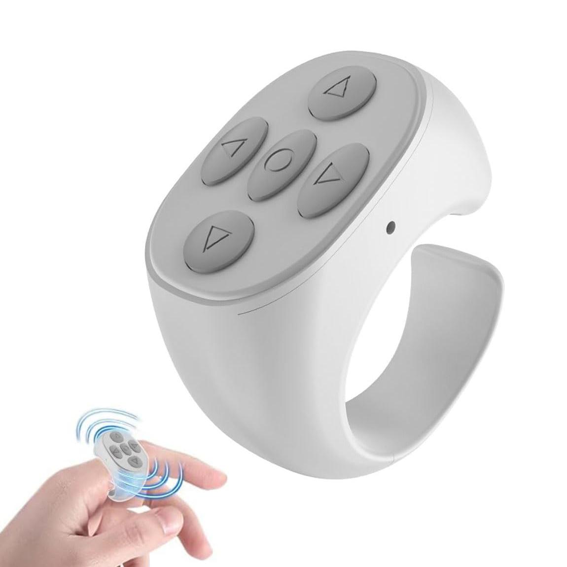 Bluetooth-compatible Remote Control for Phone with Charging Case, Selfie Ring Controller, Photo Capture, Page Turn Function, Mobile Accessories