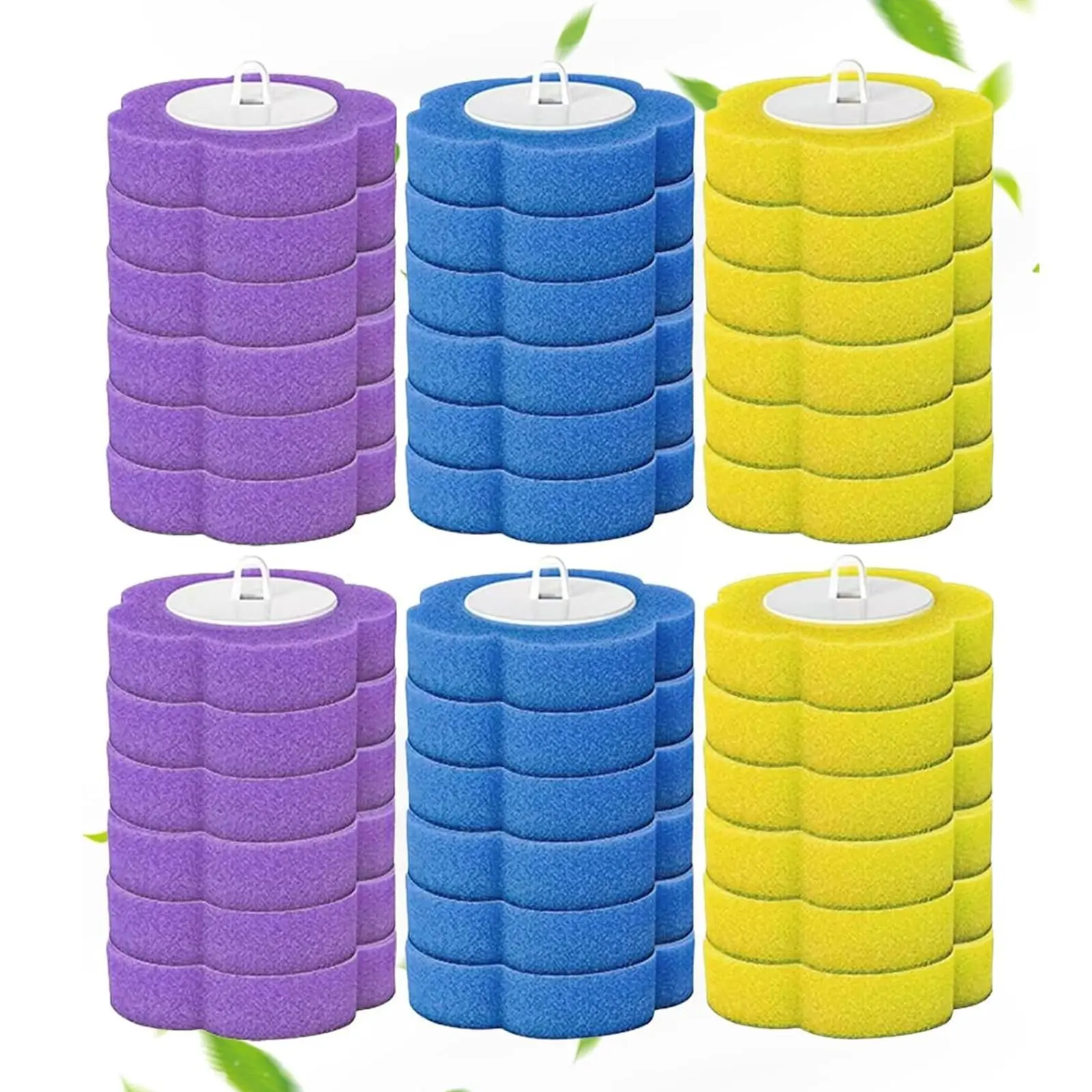 Disposable Toilet Brush Refill, 36pcs/set 3 Layer Sponge Toilet Brush Replacement Head, Household Cleaning Tool for Bathroom Toilet, House Accessories, Home Cleaning Products, Cleaning Supplies
