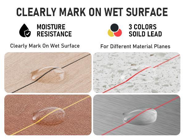 Nicpro Carpenter Pencil with Sharpener, Mechanical Pencils Set with 26 Refills, Deep Hole Marker for Construction, Heavy Duty Woodworking Pencils for Architect (Black, Red) - With Case