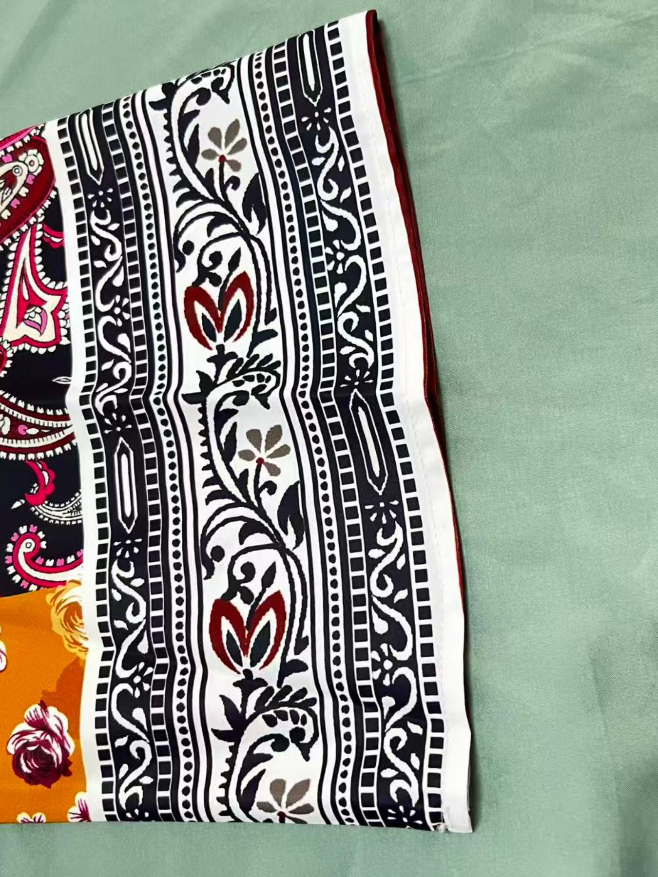 Middle Eastern Ramadan Eid Abaya, Colorblock Floral Cashmere Long Robe, Dubai Style Ethnic Koftan, Traditional Women's Dress