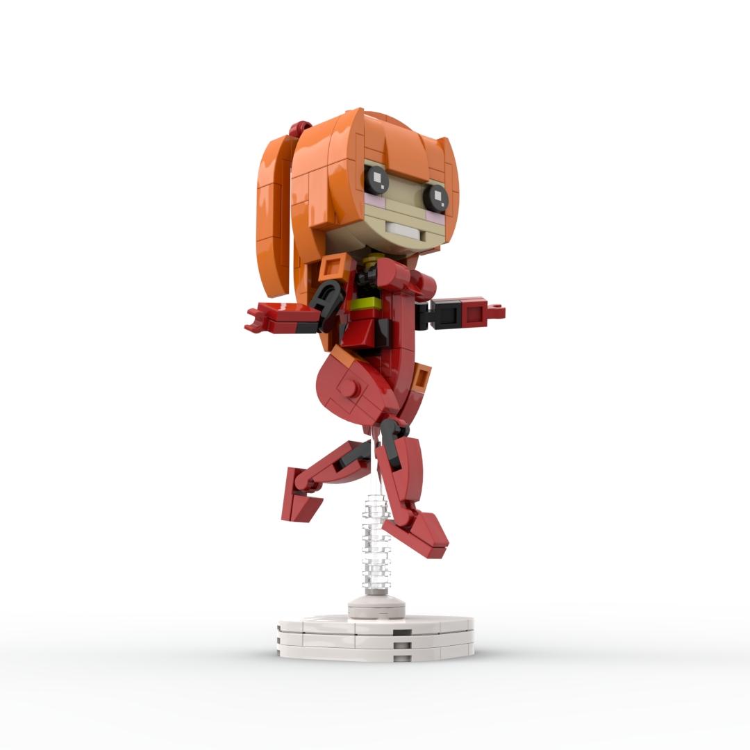 199PCS Cute Anime Style Twin Tail Girl Building Blocks Set, Durable ABS Plastic, DIY Easy Assembly Brick Toy, Cute Girl Character Model, Desk Display Collectible Ornament, Home Bedroom Office Decor, Birthday Gift, Christmas Gift, New Year Gift