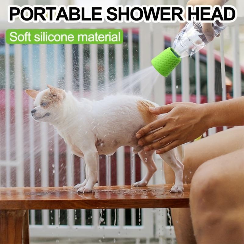 An innovative silicone pet shower nozzle, portable pet bath and outdoor faucet accessory, multifunctional dog bath nozzle, suitable for standard bottles, pet grooming and cleaning products, suitable for camping, hiking and beach travel