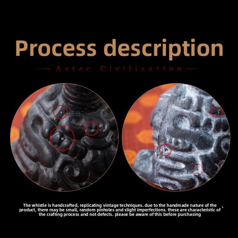 Authentic Aztec Whistle Decompression Ghost Aztec Death Whistle Thunder Echo Ancient Warrior, Unique Cultural Instrument