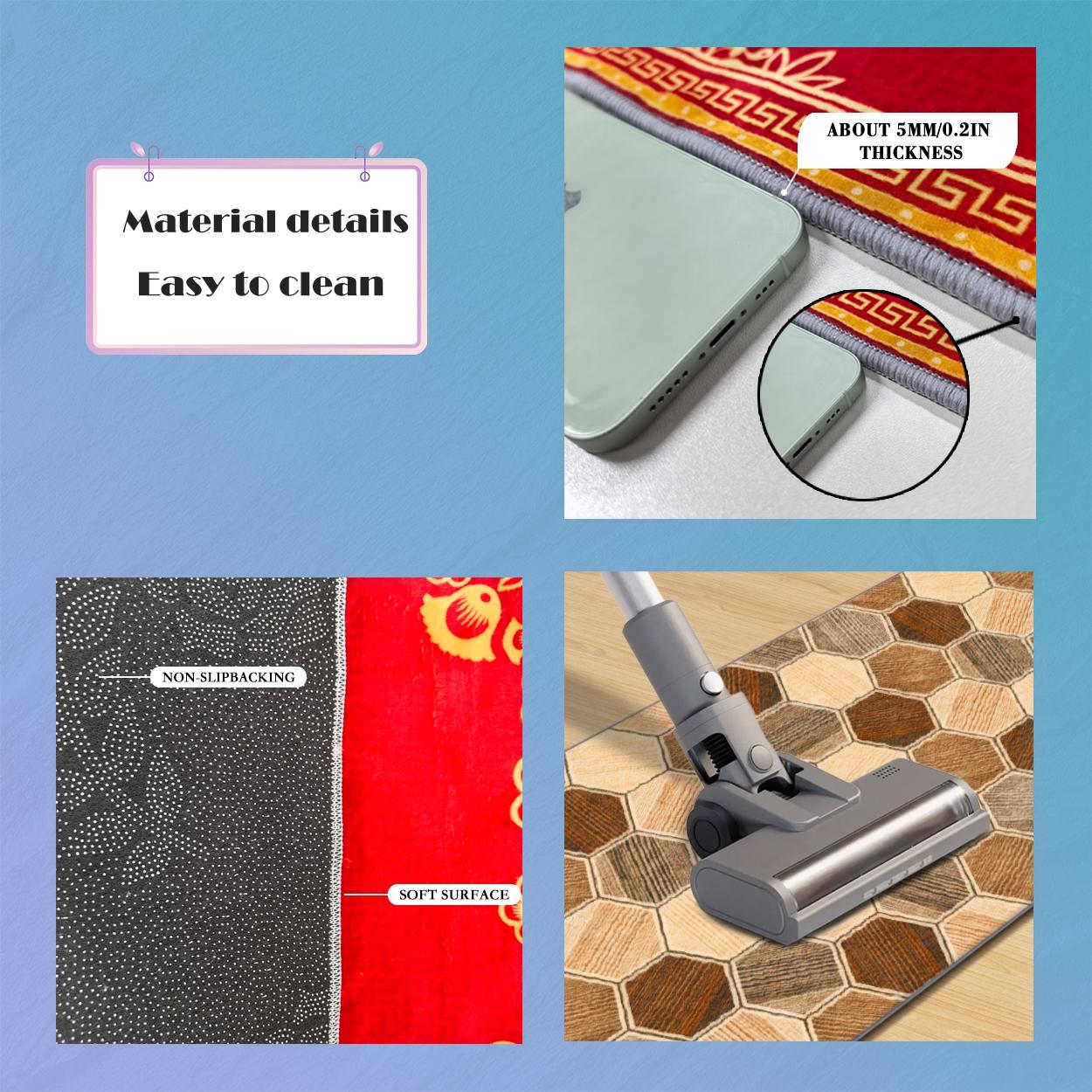 Velvet Soft Striped Rug, Modern Print Long Runner Carpet, Living Room Corridor Bedroom Mat, Multiple Sizes Available