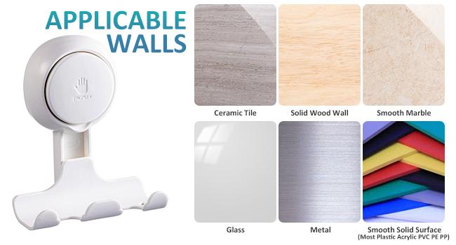 TAILI Shower Razor Holder Suction Cup 2 Pack, Vacuum Suction Razor Hanger for Shower Wall, Suction Door Hooks for Towel Loofah Sponge, Shower Razor Hooks for Bathroom Removable Waterproof, White