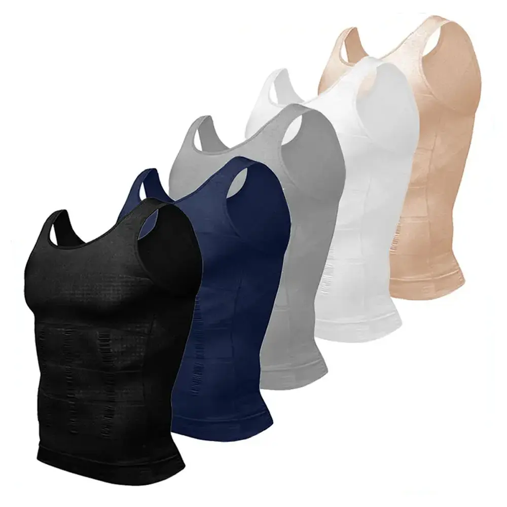 1/2 PACK Menswear Compression Tank Top,Men Shaping Vest,Men Sleeveless Shirt Shapewear,Men GYM Workout Fitness Shirts Tank Tops